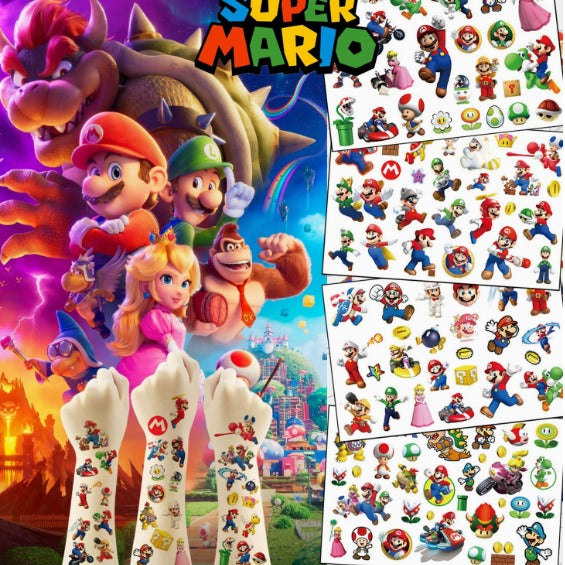 Super Mario Temporary Tattoos