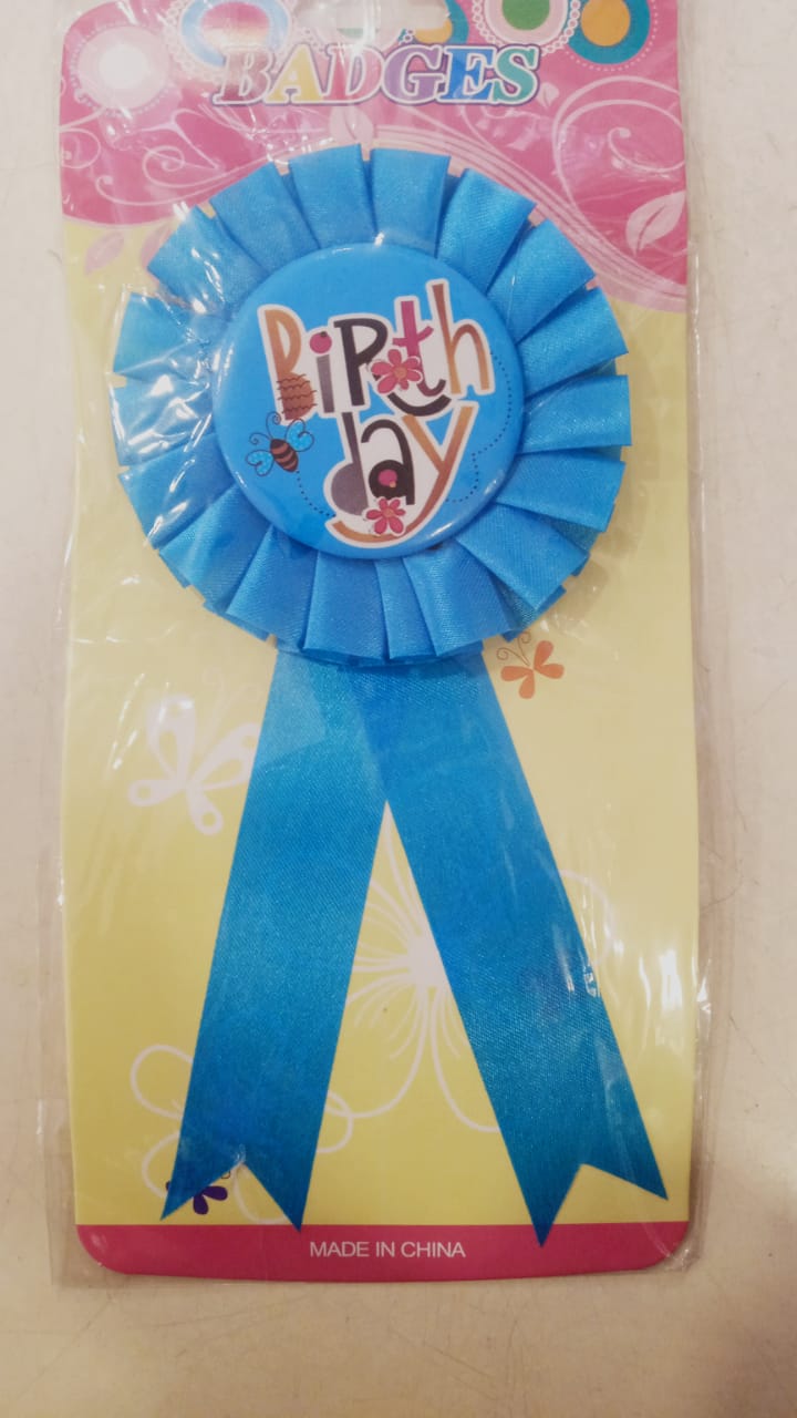 Blue Birthday Badge