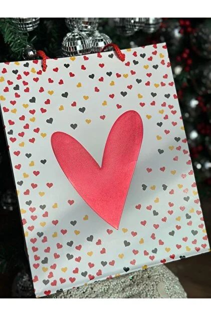 Medium Heart Pattern Gift Bag