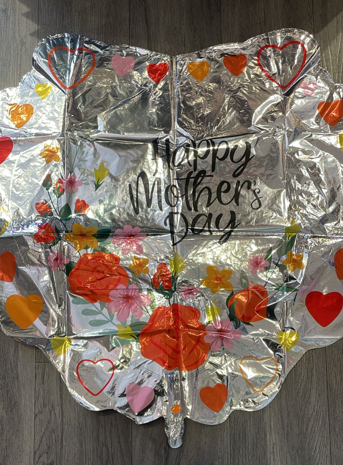 Jumbo Silver Red Rose and Hearts Mother&