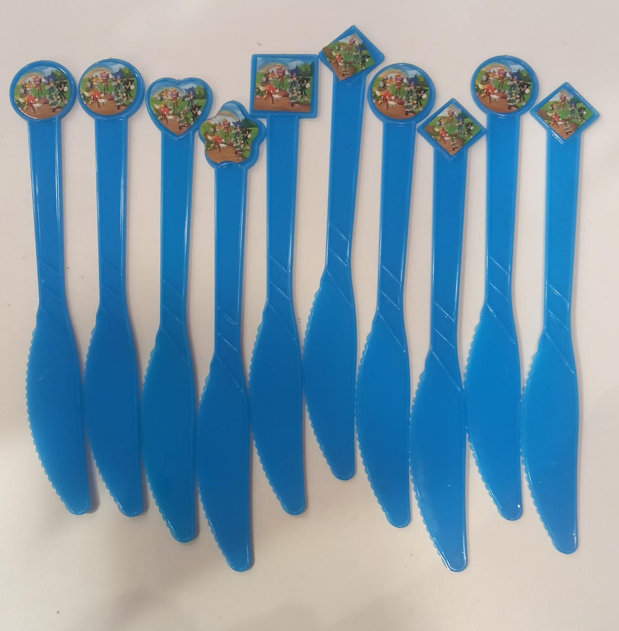 Sonic themed Knives