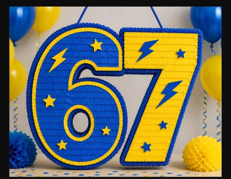 6 7 Pinata Styrofoam finished hand painted