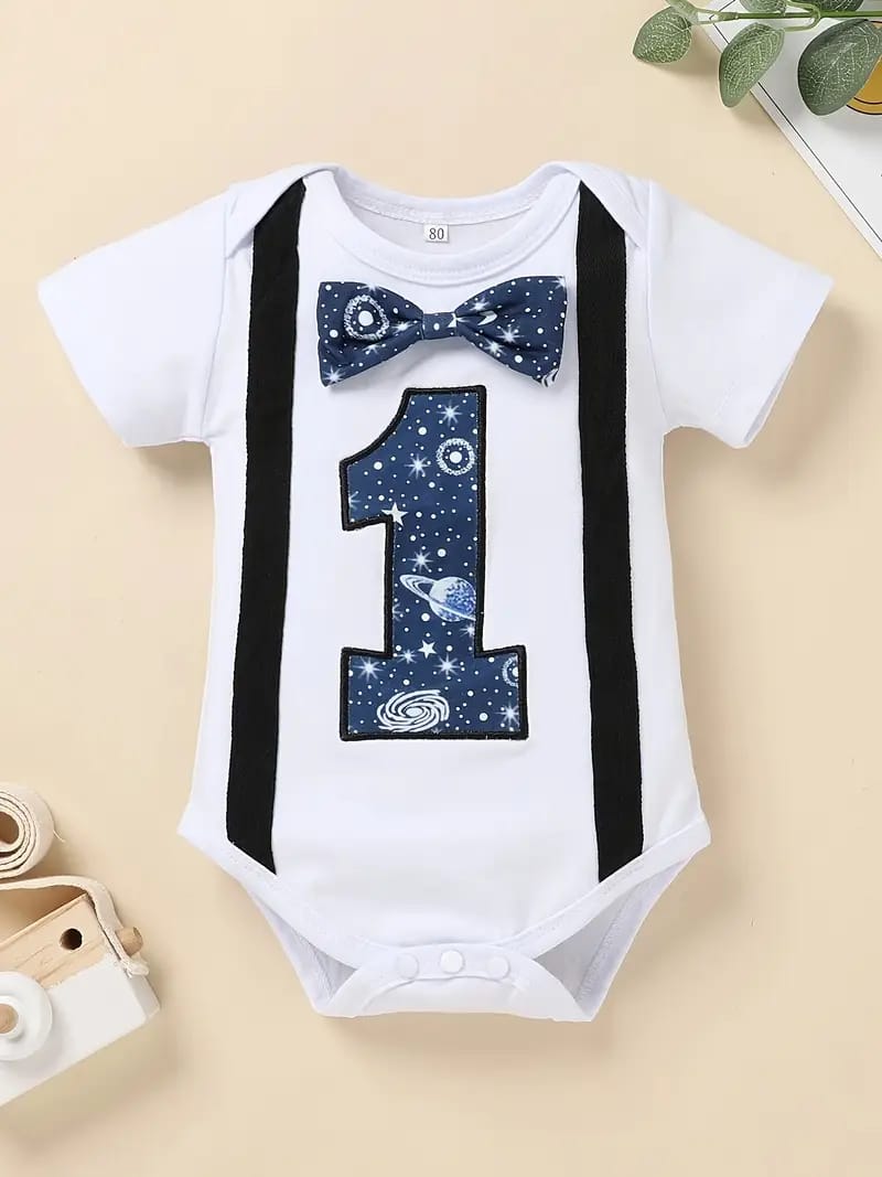 Boys First Birthday Onesie Blue Skies
