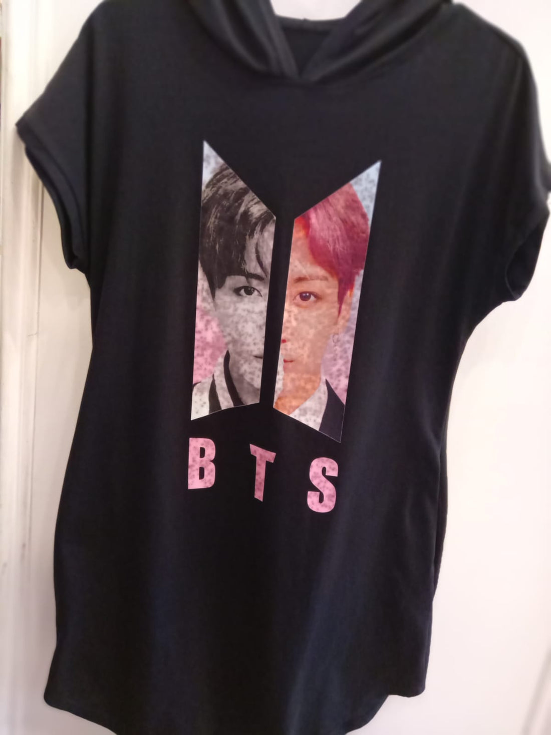 BTS Jung Kook HOODED DRESS (Short sleeve) black