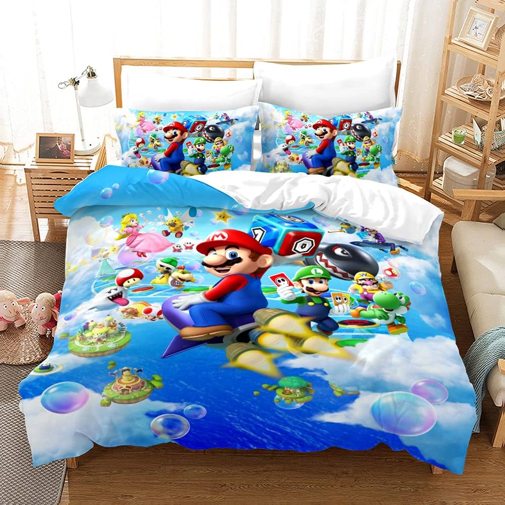 No. 102 Sky Mario and friends 3pc comforter set