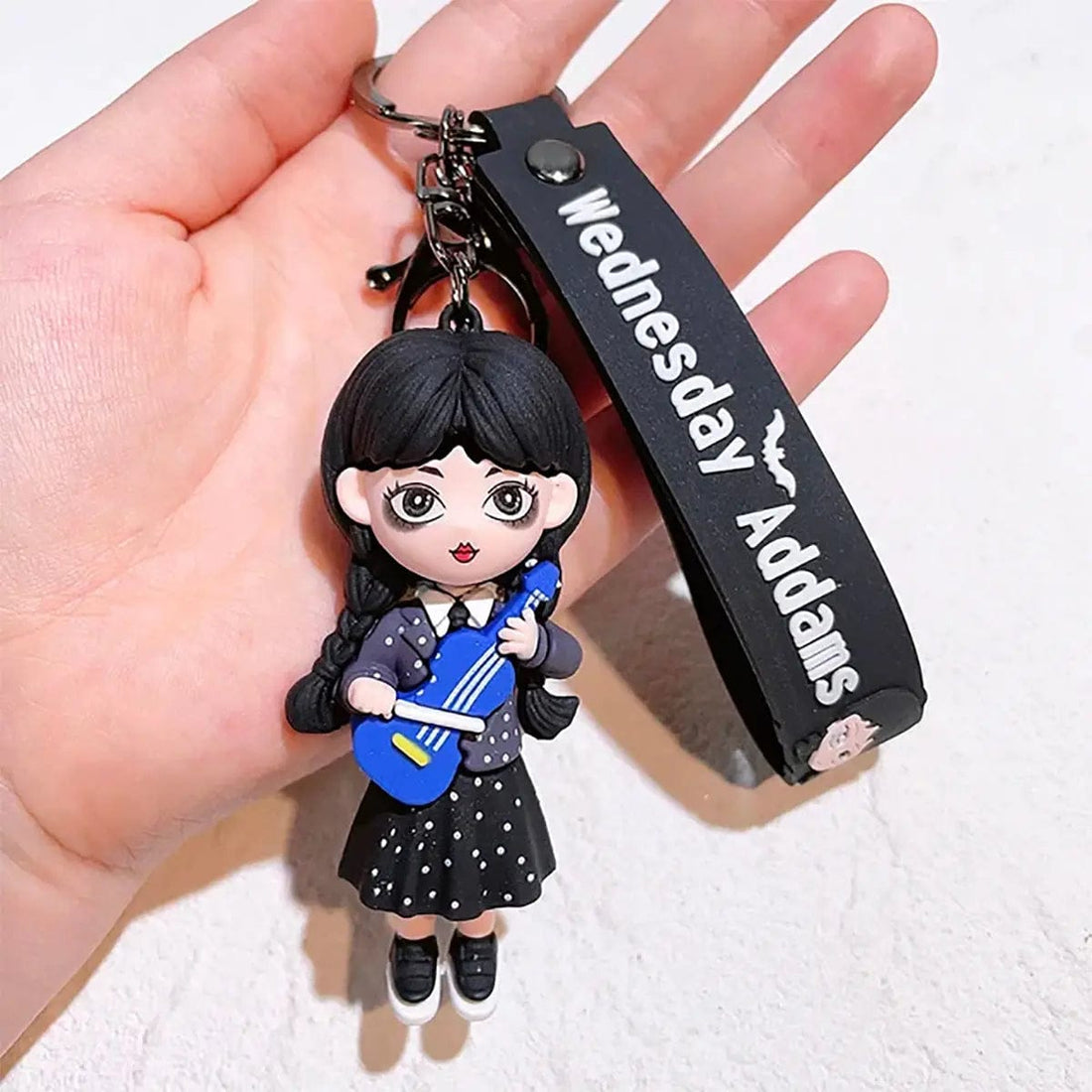 Wednesday Violin Keychain