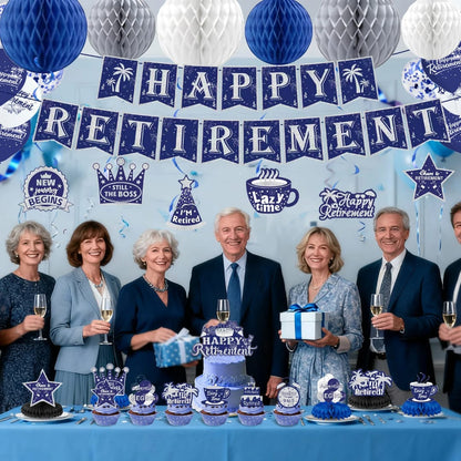 Happy Retirement Package Ultimate Edition with Backdrop (Blue)