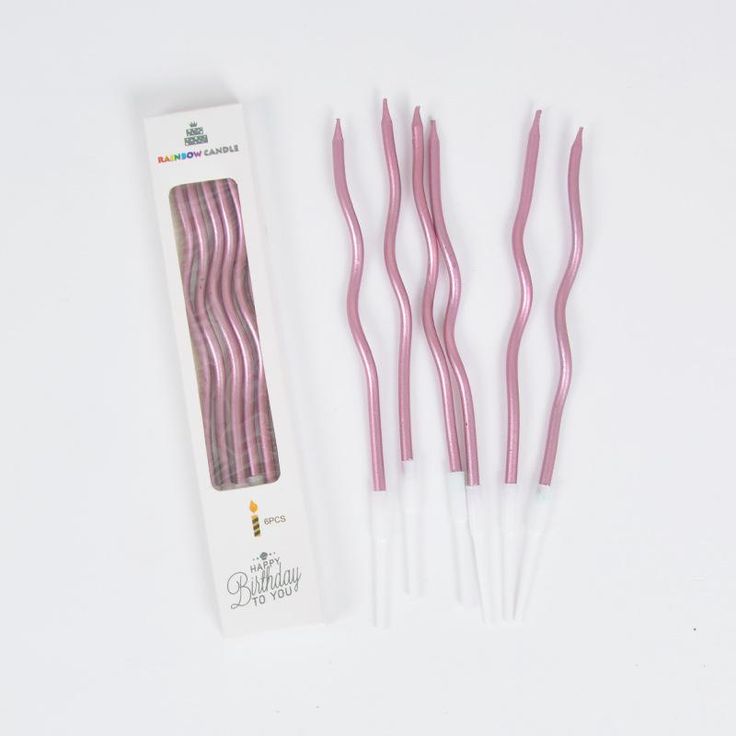 Pink Swirl Party Candles