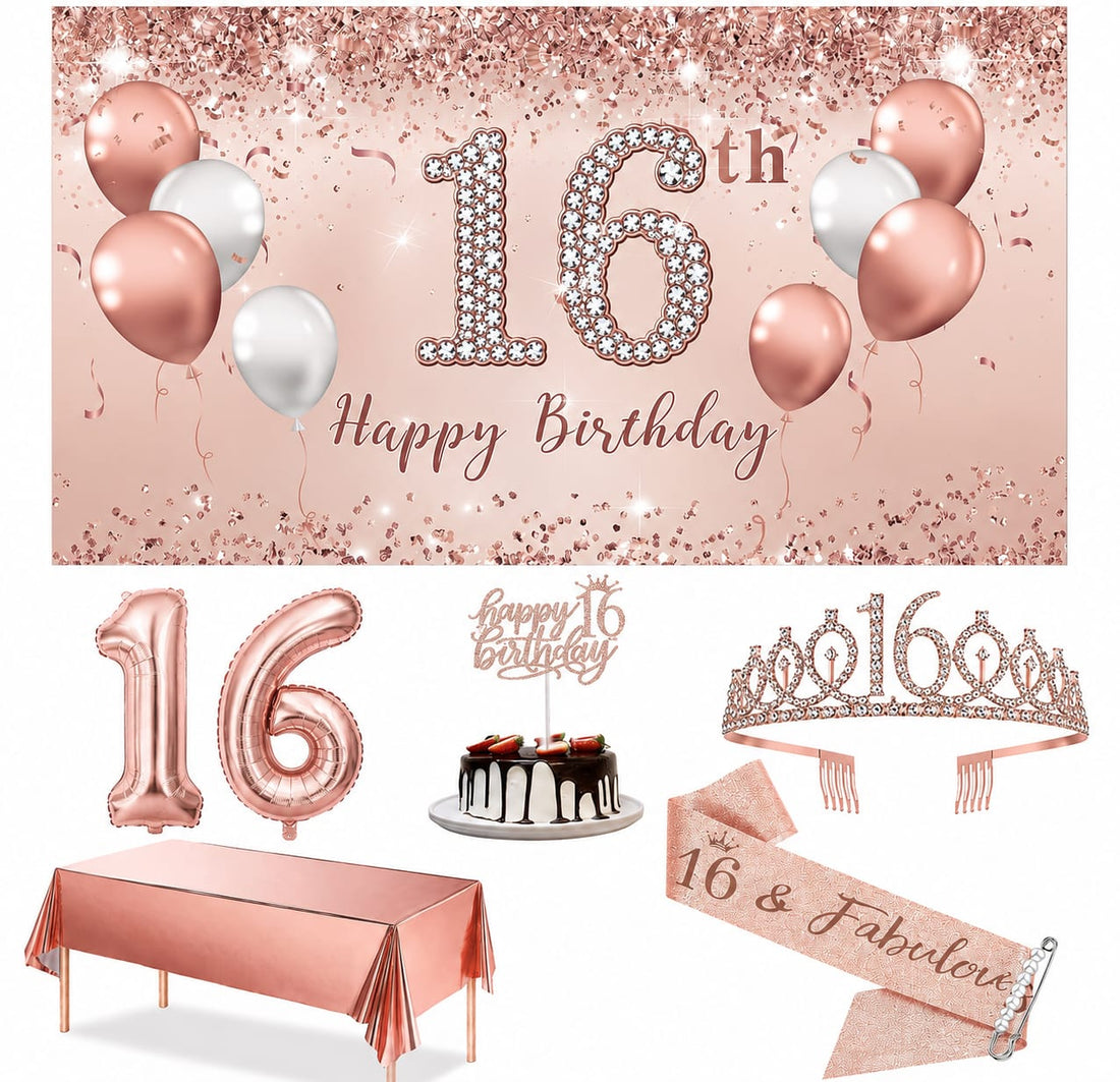 Backdrop &amp; 16th Birthday Party package