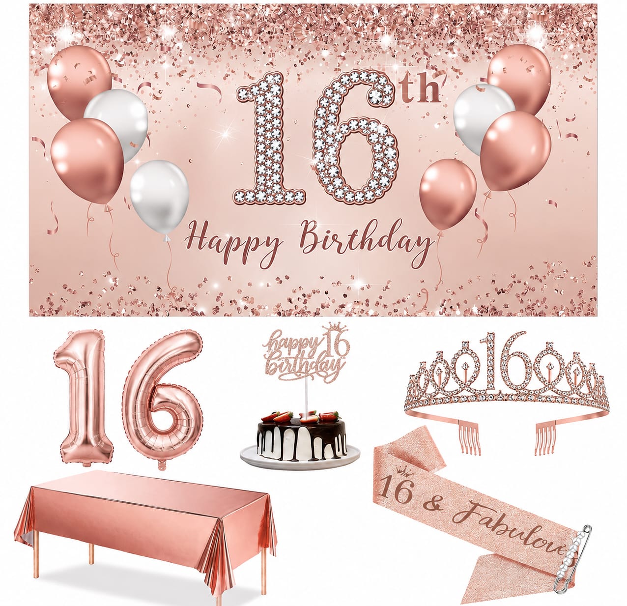 Backdrop &amp; 16th Birthday Party package