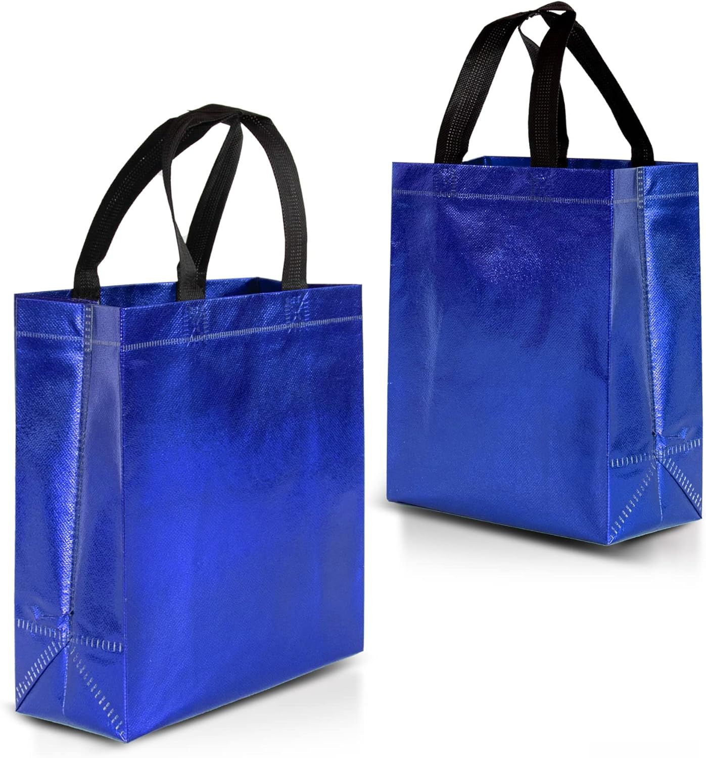 Metallic Blue Non Woven Tote Bag