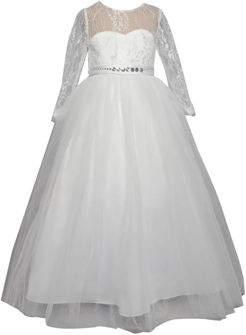 Hopscotch Girls White Floor Length Gown