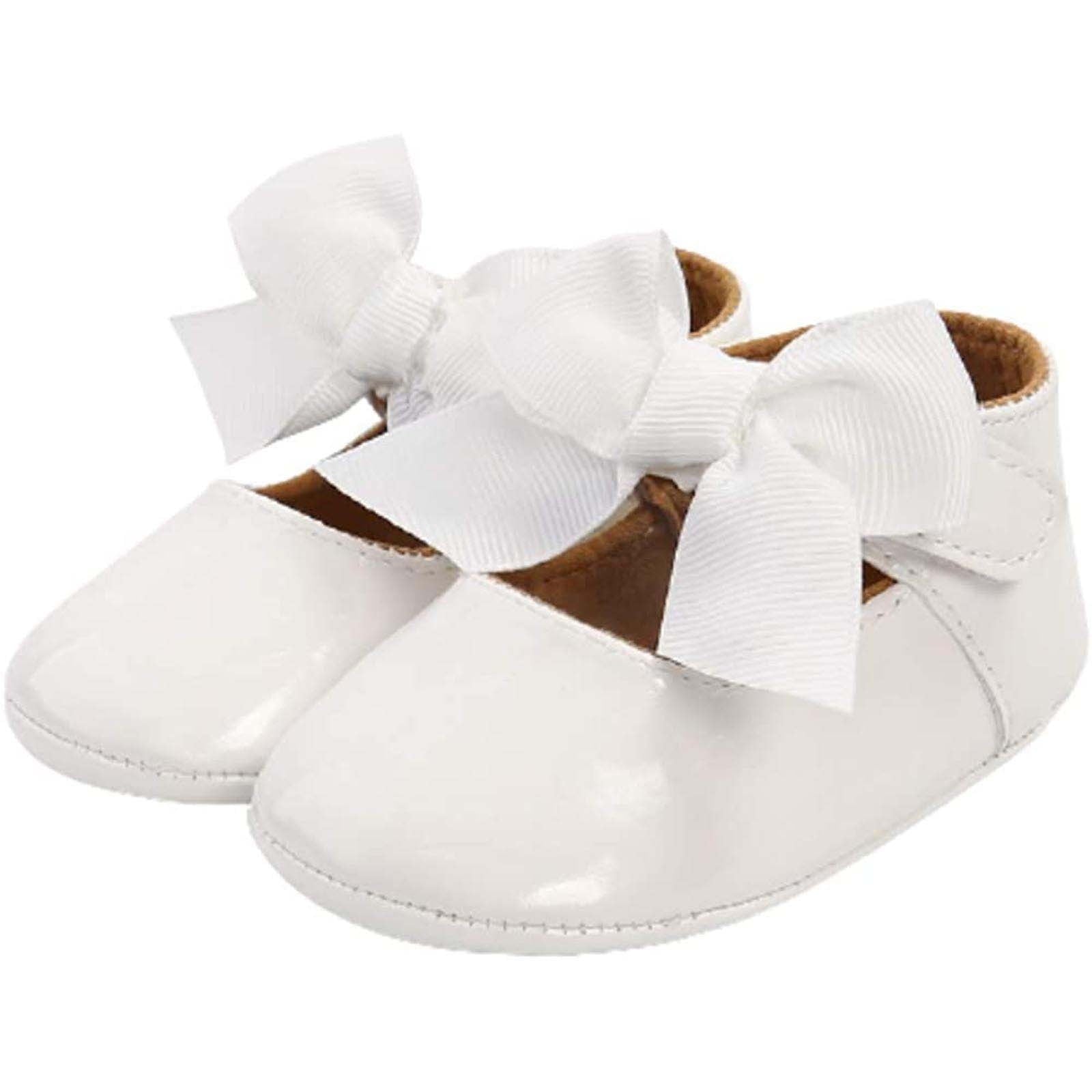Girls white Baby First Walking Shoes