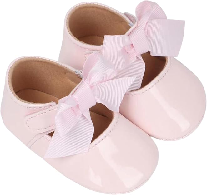 Girls Light Pink Baby First Walking Shoes