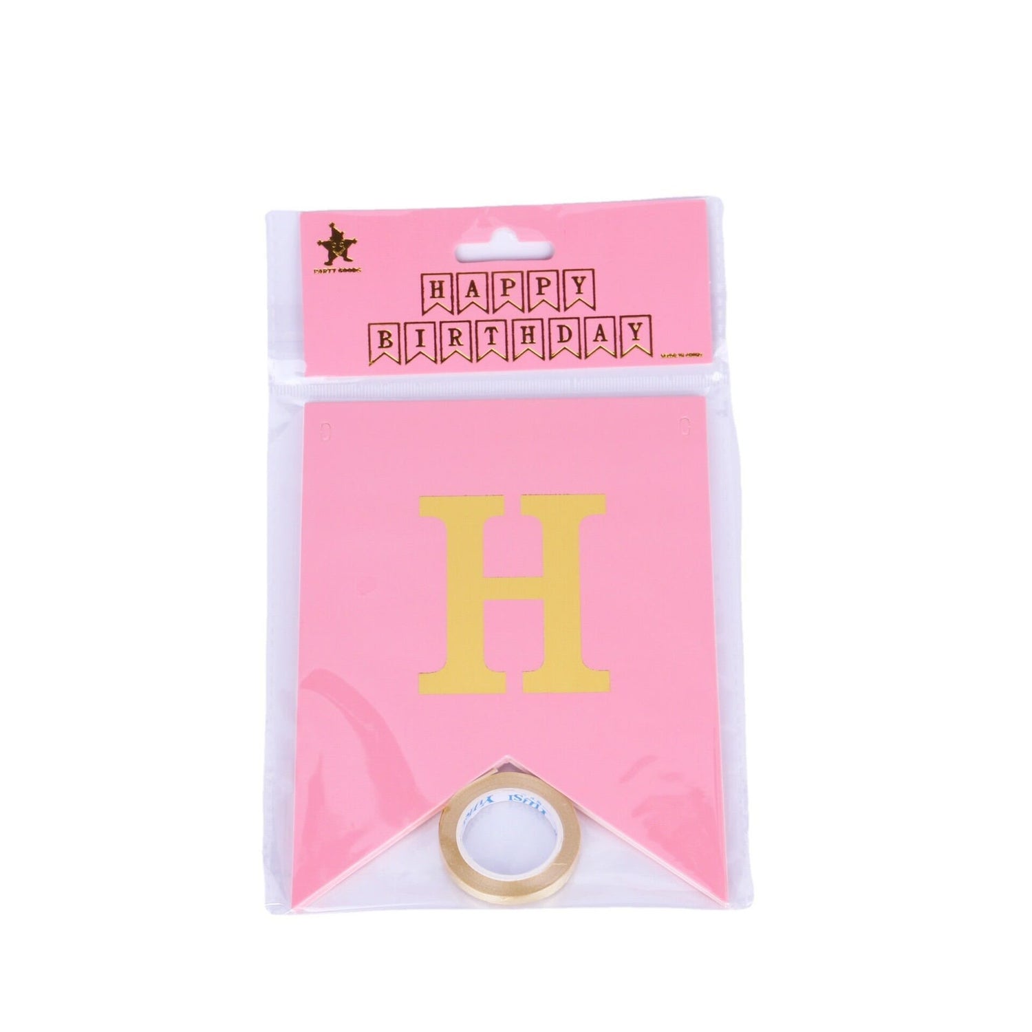 Light Pink Happy Birthday Banner