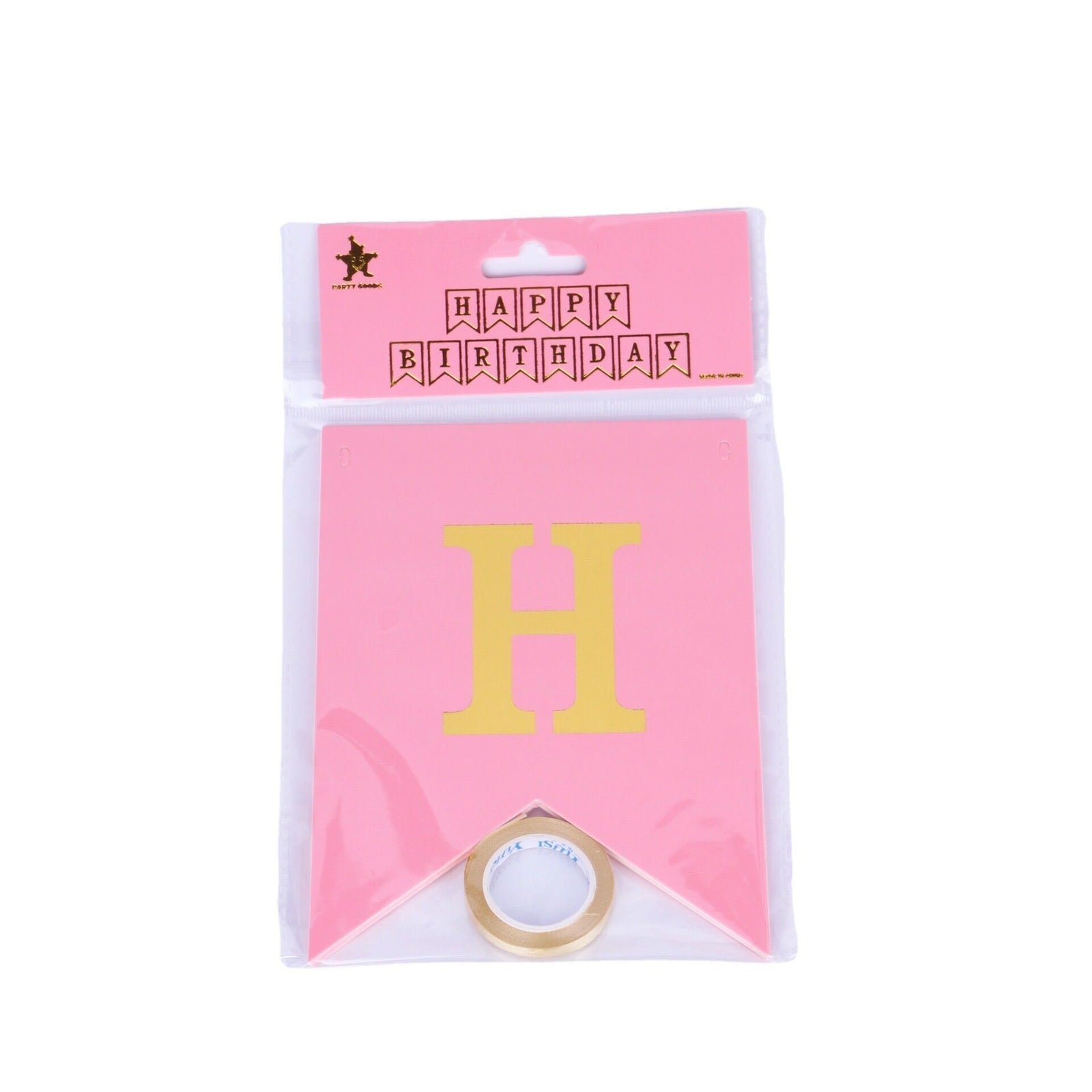 Light Pink Happy Birthday Banner