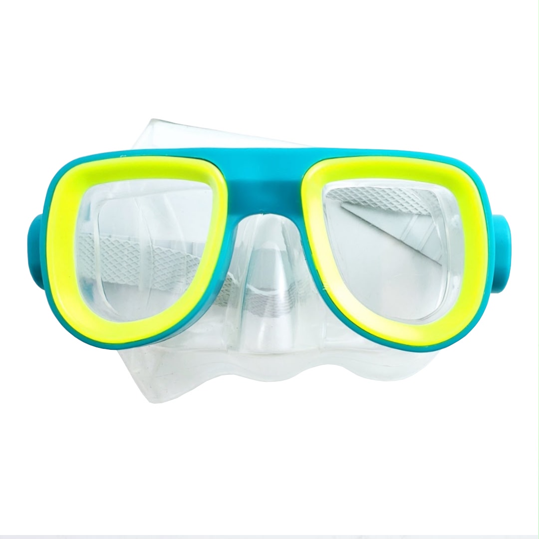 Kids Teal and Lime Green Diving Goggles
