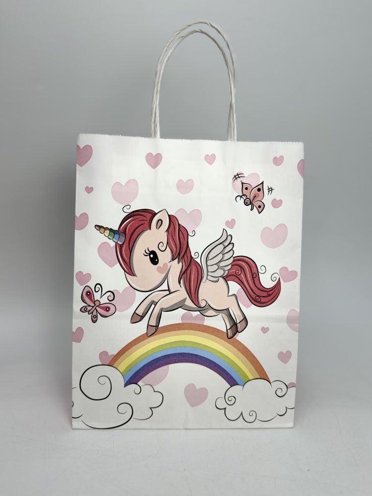 Light Pink Unicorn Kraft Bags
