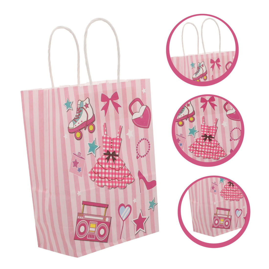 Barbie Retro Pink Kraft Bags