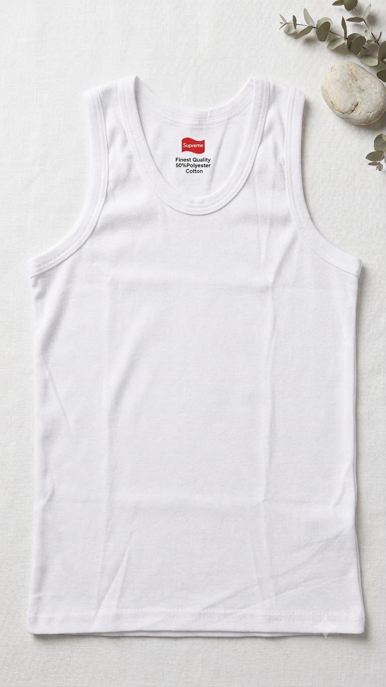 Boys White Vests
