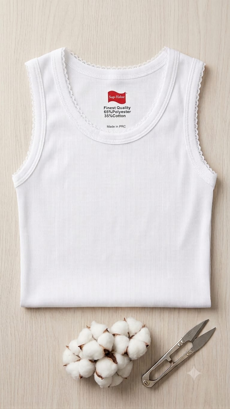 Girls White Vests