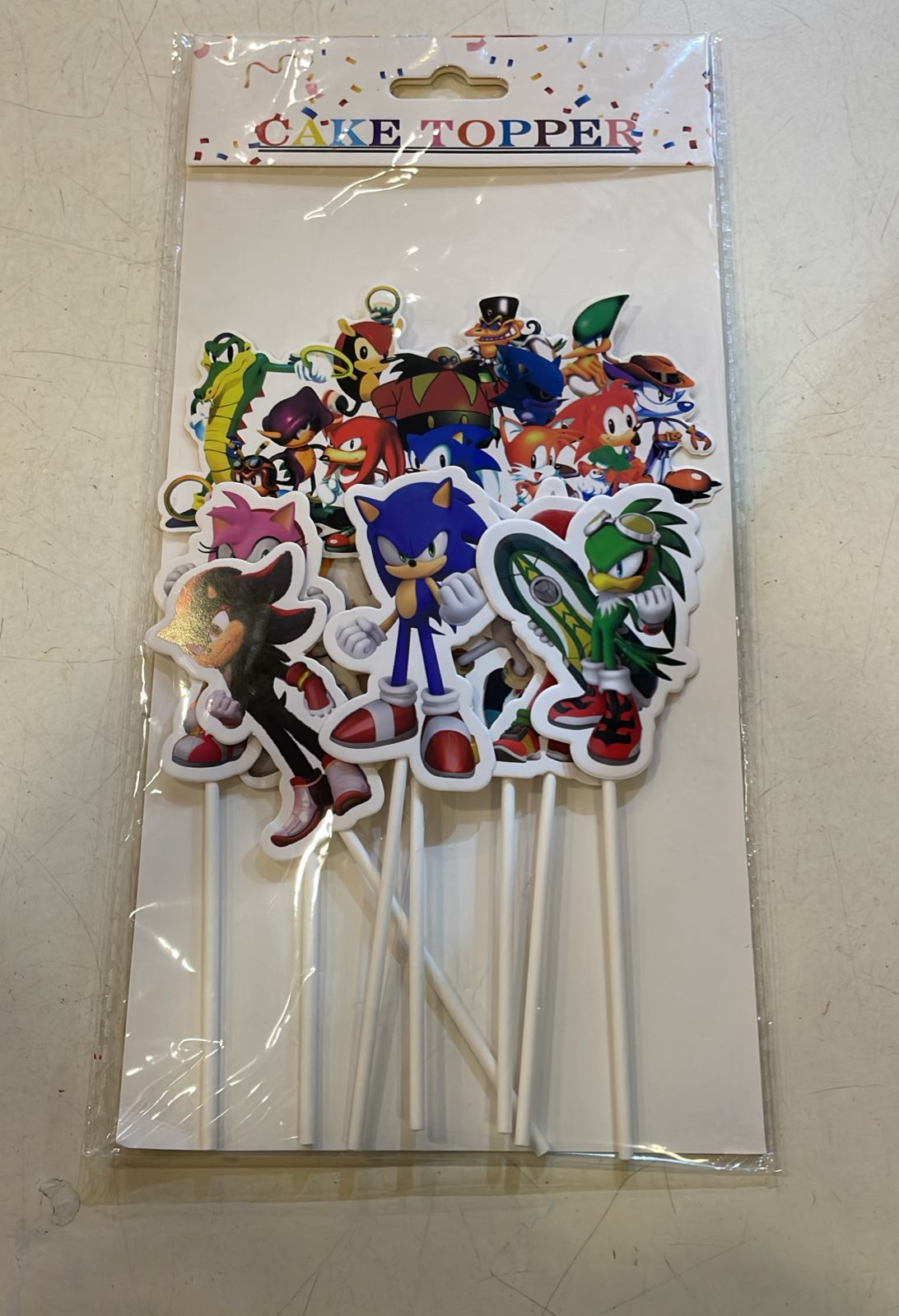 Sonic The Hedgehog Cake And Cupcake Toppers
