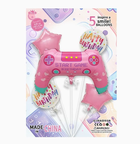 Pink Start Game 5pc Balloon Set
