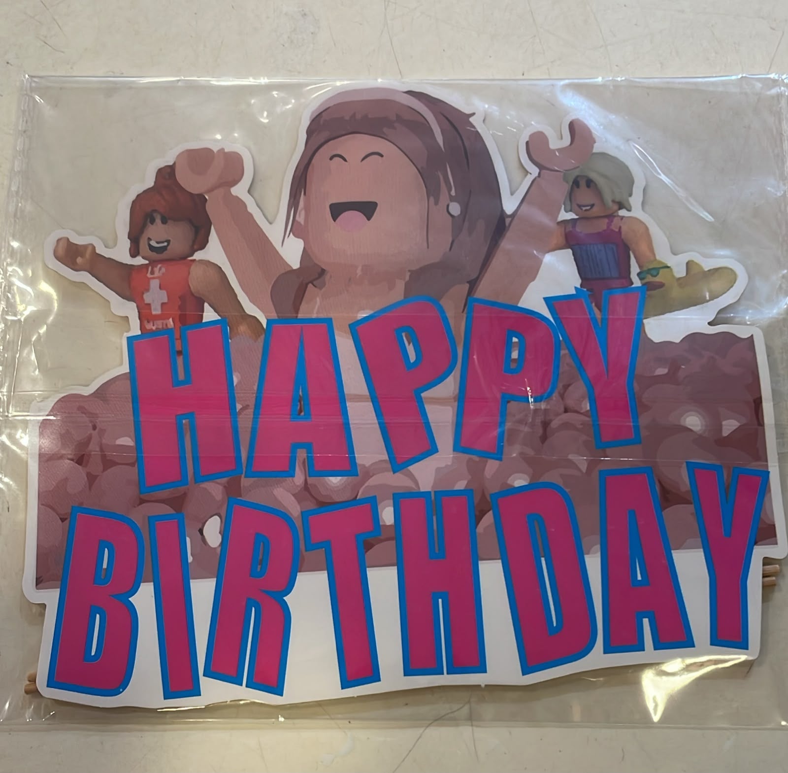 Roblox Girls Happy Birthday Cake Topper