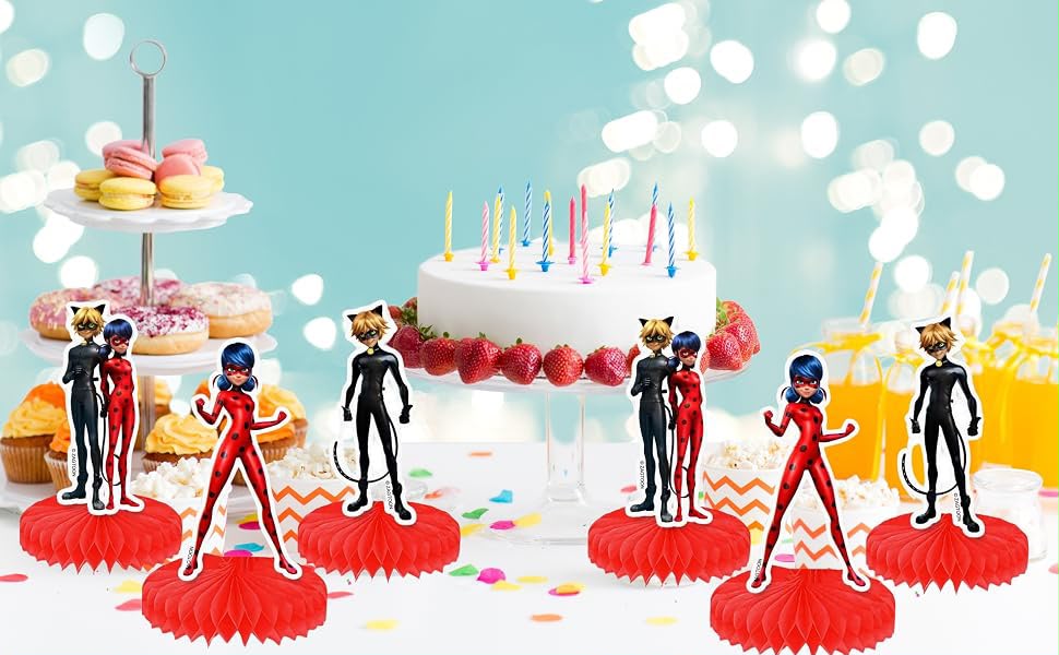 Miraculous LadyBug Cupcake Toppers (24pcs)