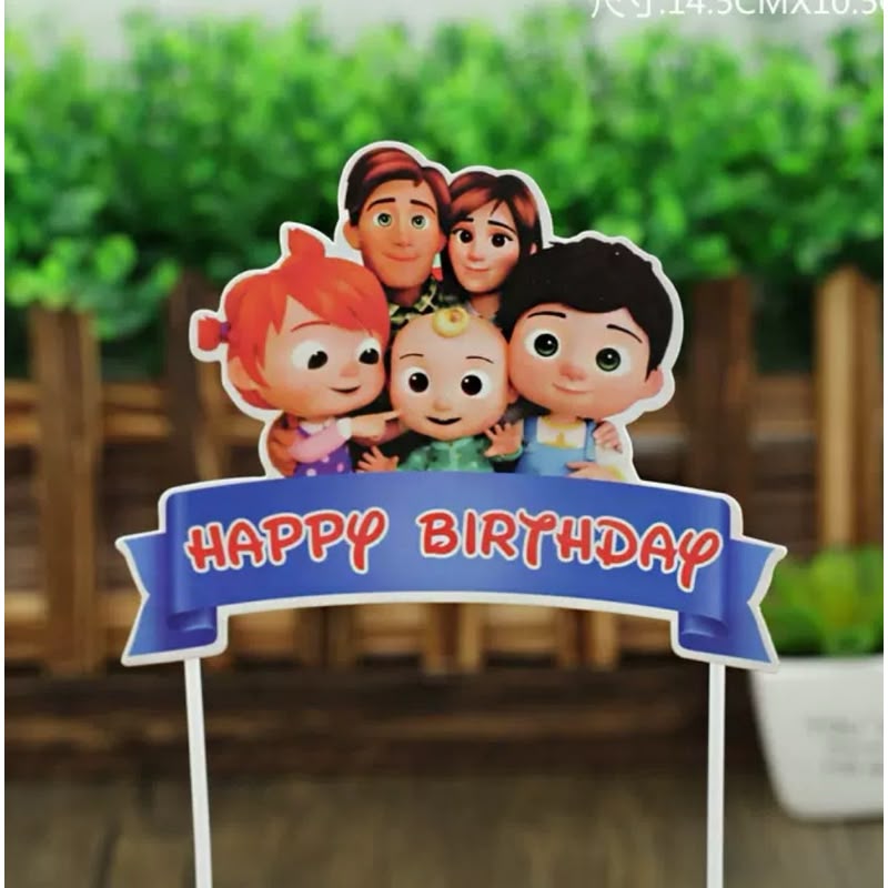 CocoMelon Happy Birthday Cake Topper