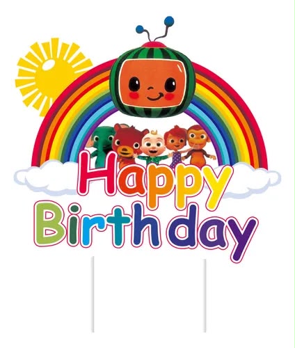 CocoMelon Cake and Cupcake Topper