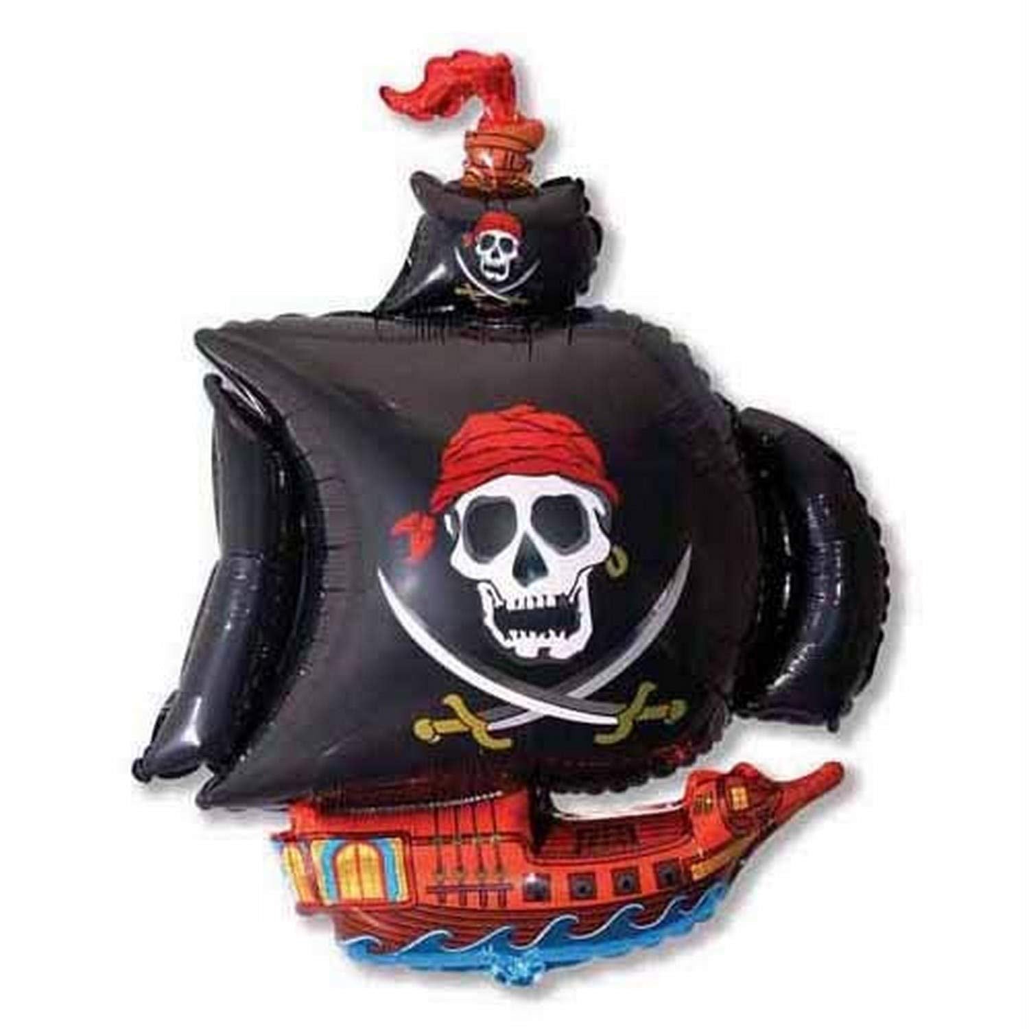 Blue Pirate Crossbones Foil Balloon