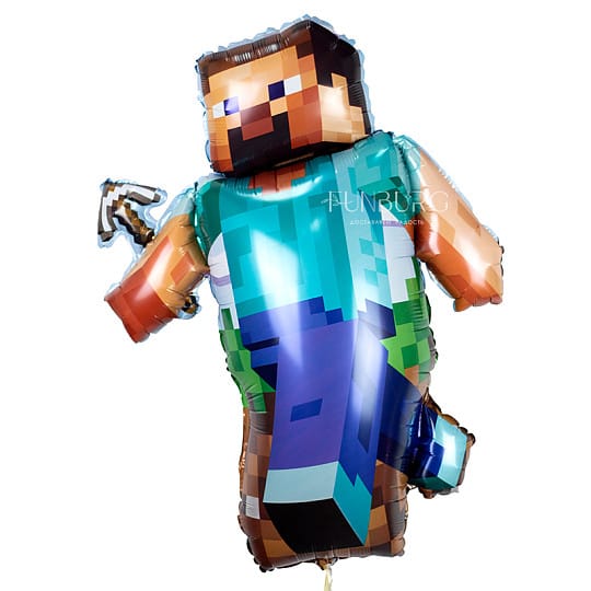 Minecraft Steve Foil Balloon
