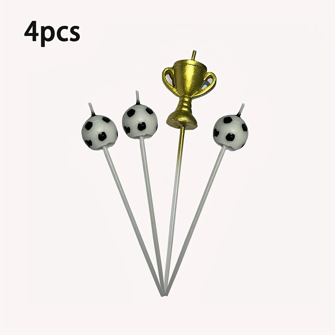 4Pcs Football Birthday Candles