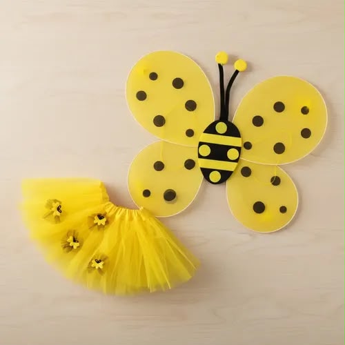 Bumblee Tutu and Wings set