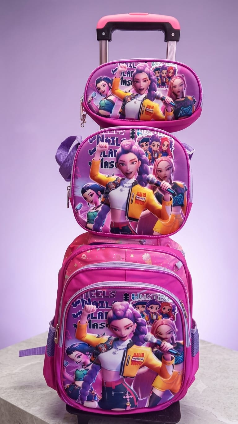 Ice Cream Design Kpop Demon Hunters 3pc Trolley bag  set