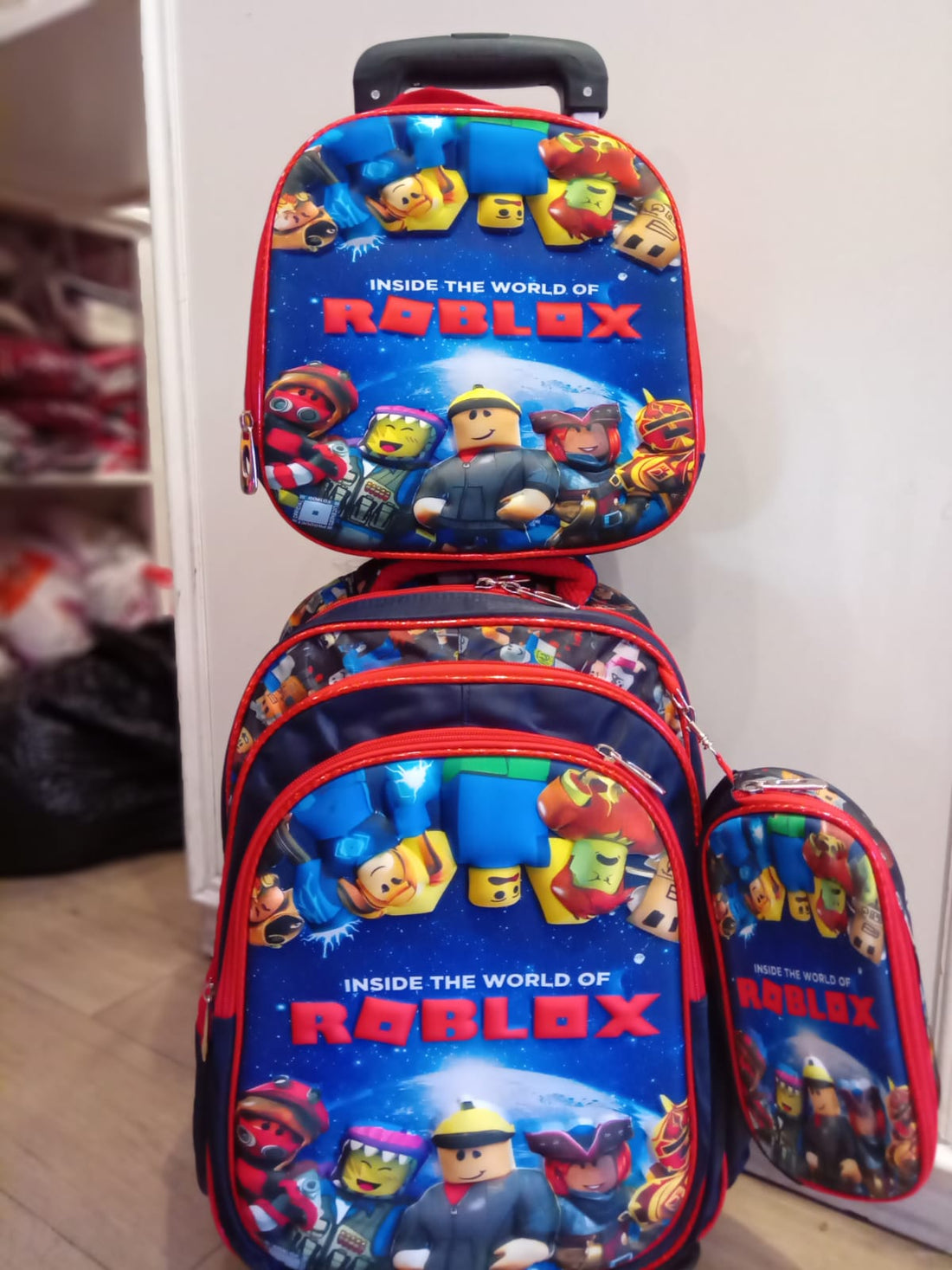 Roblox Inside The World 3pc Trolley Bag Set