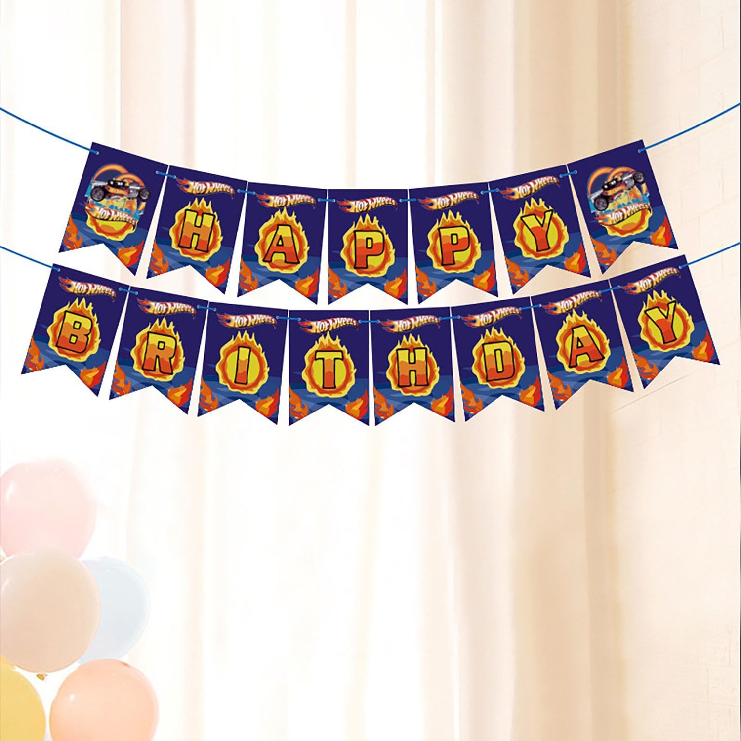 Hot Wheels Happy Birthday Banner