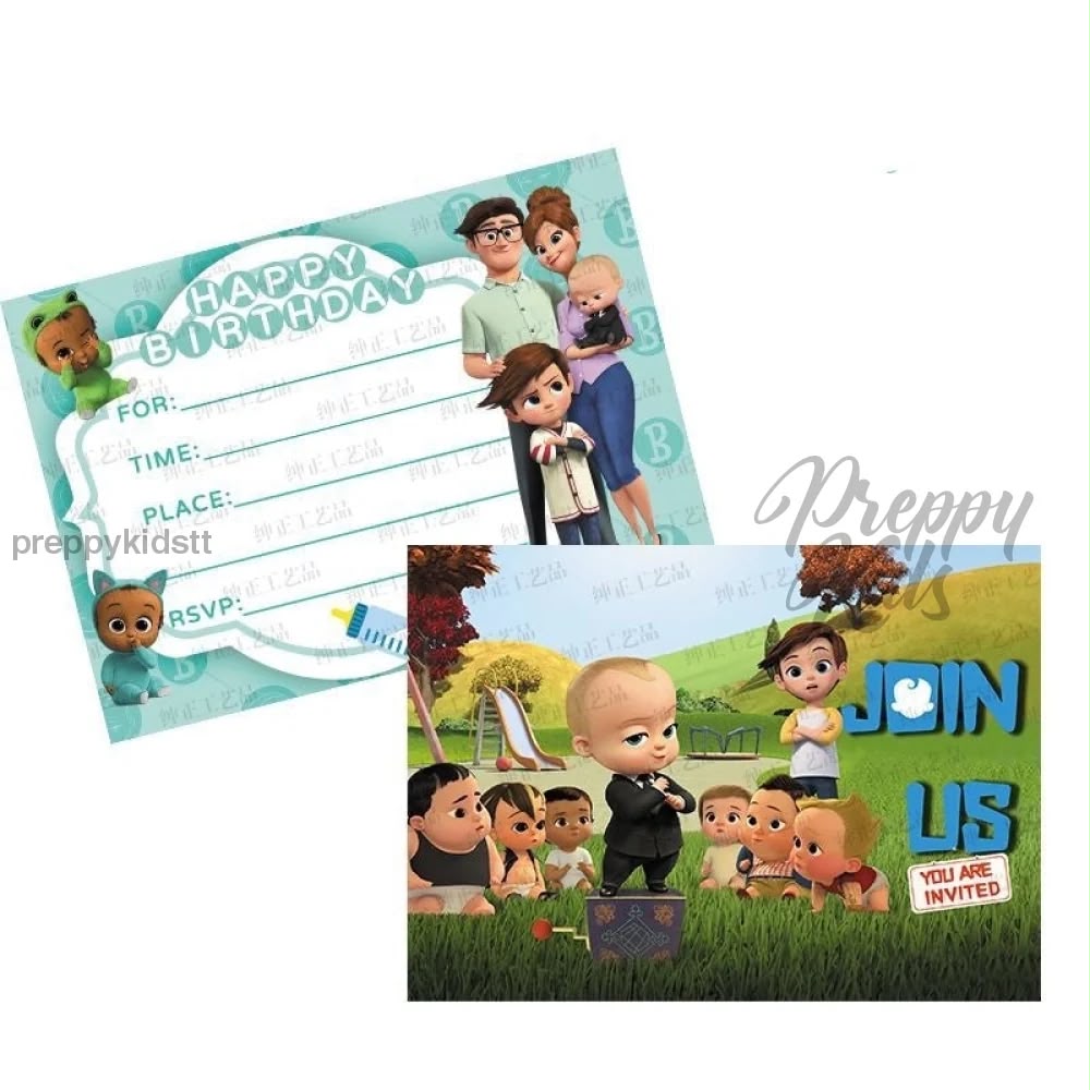 Boss Baby Invitation Cards