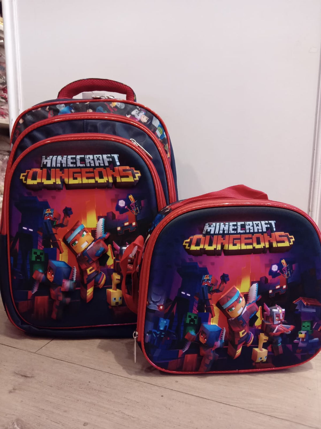 Minecraft Dungeons 2pc Backpack Set 17 inch