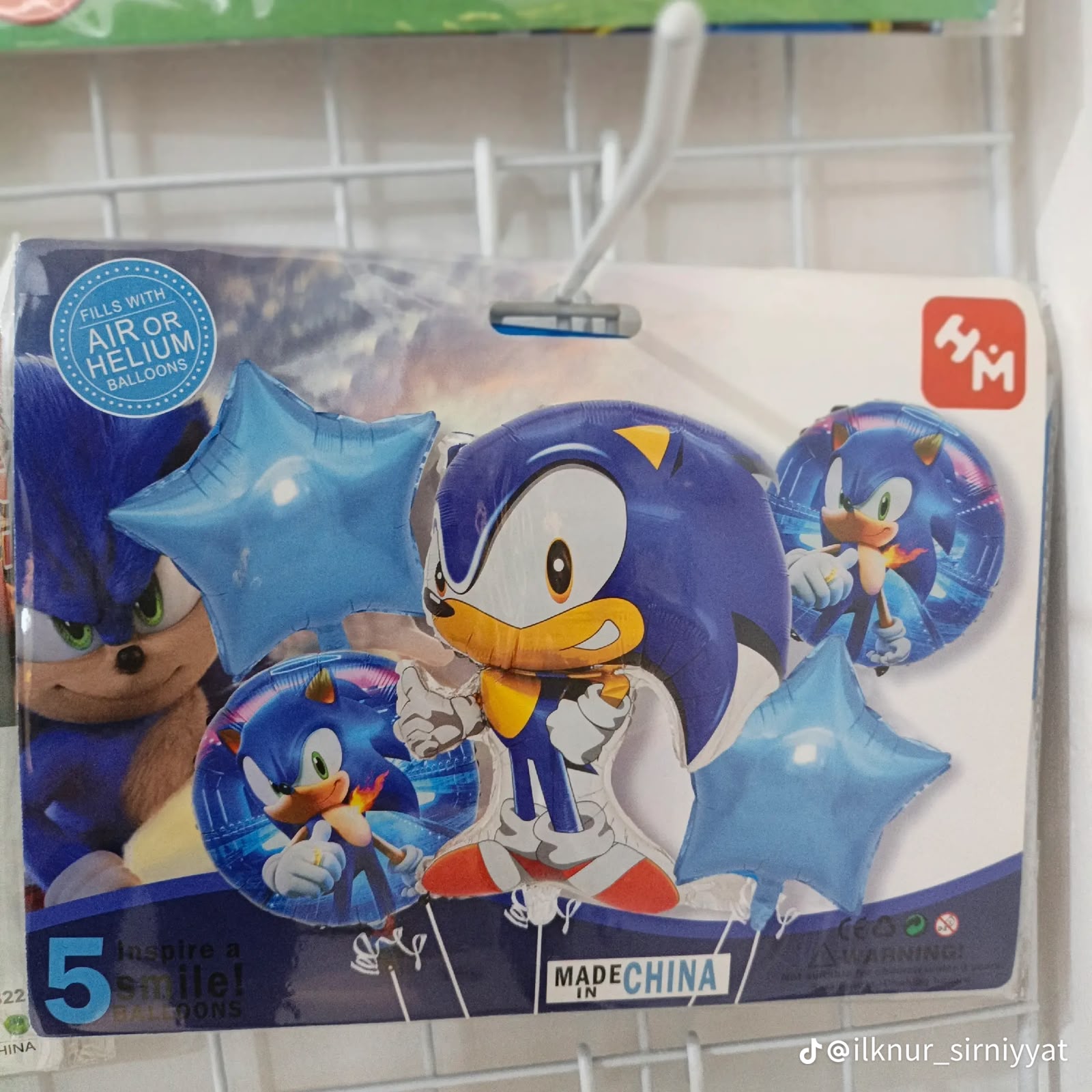 Sonic the Hedgehog 5pc Balloon