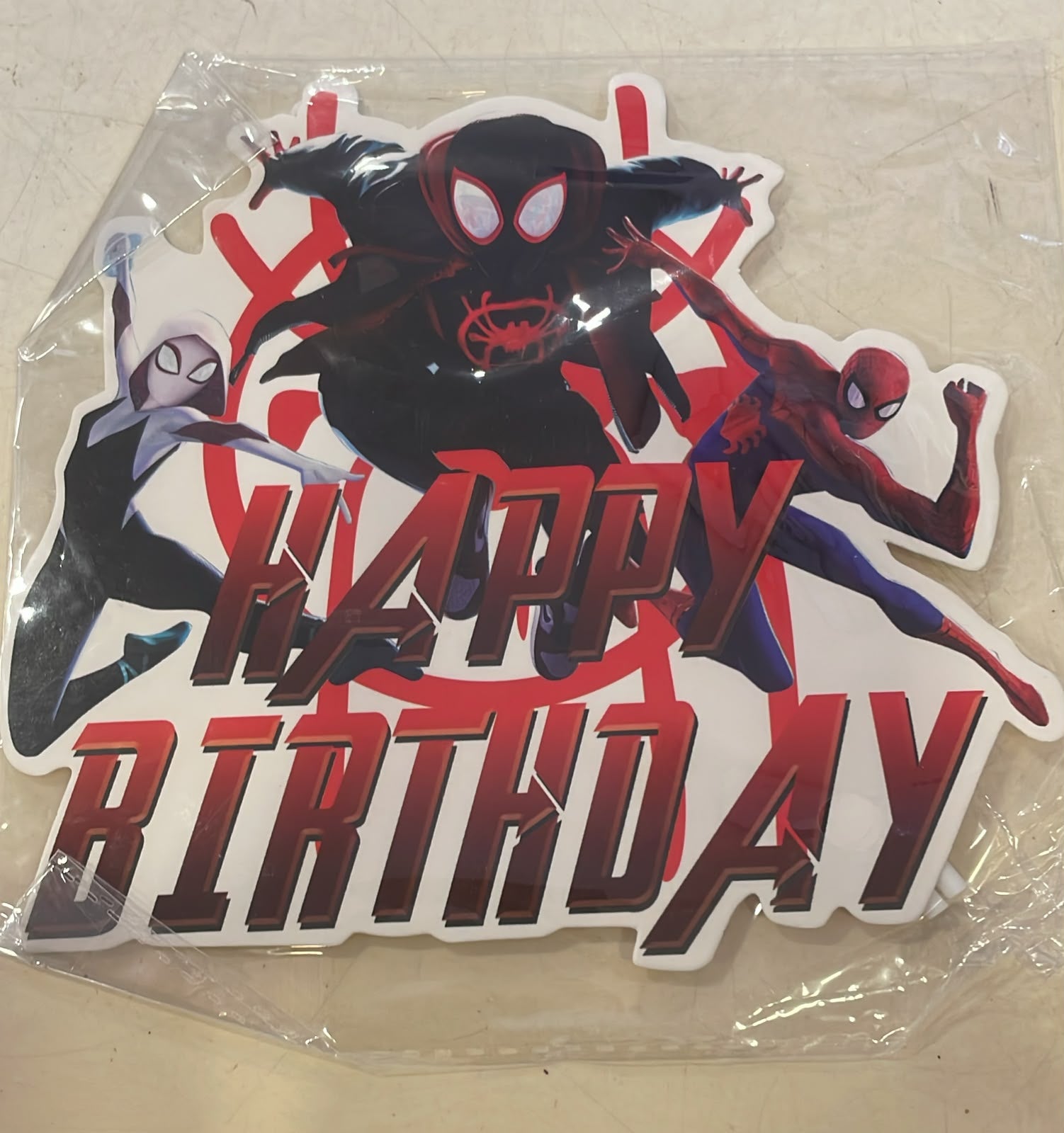 Miles Morales Happy Birthday Cake Topper