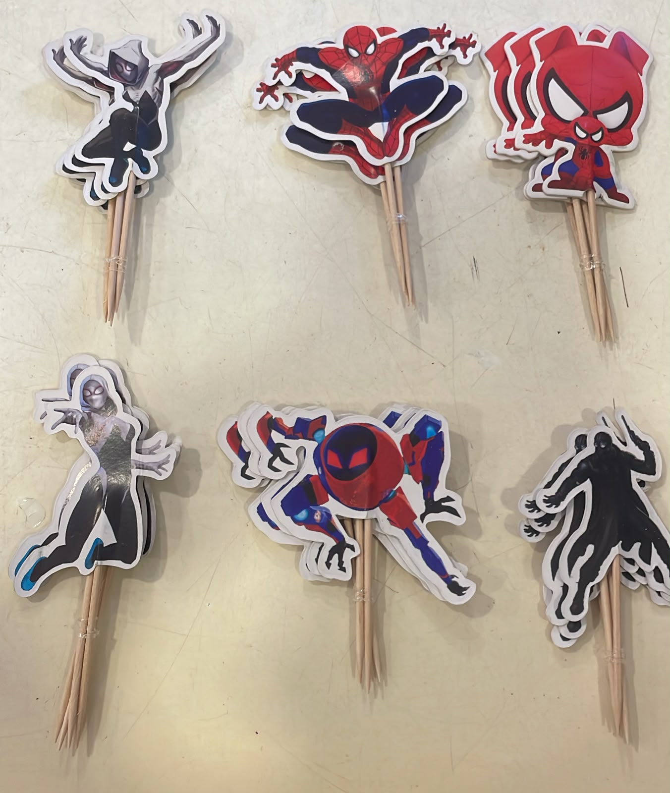 Spiderman Cupcake Topper (24pc)