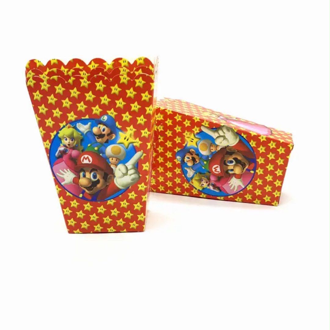 Red Super Mario Popcorn Boxes 6pcs