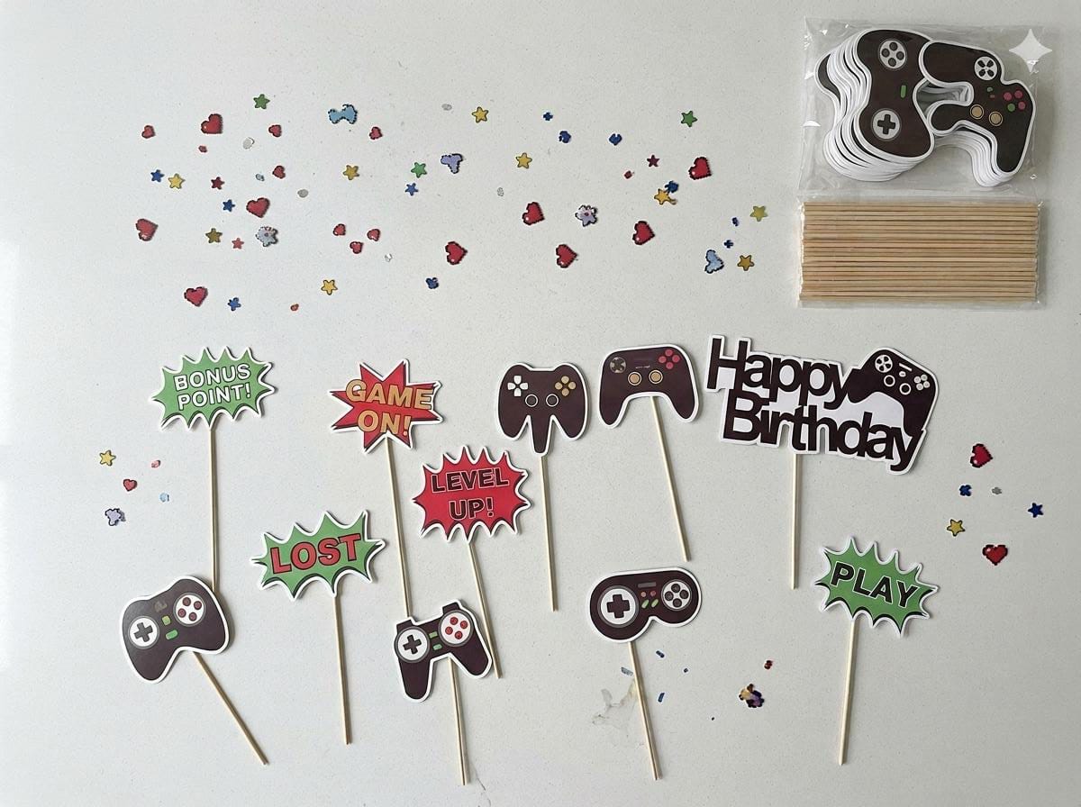 Game On Cupcake Topper