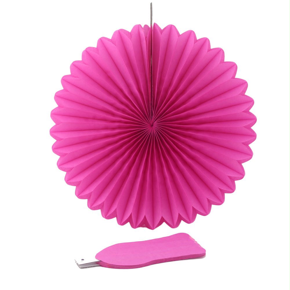 Hot Pink Folding Paper Fan