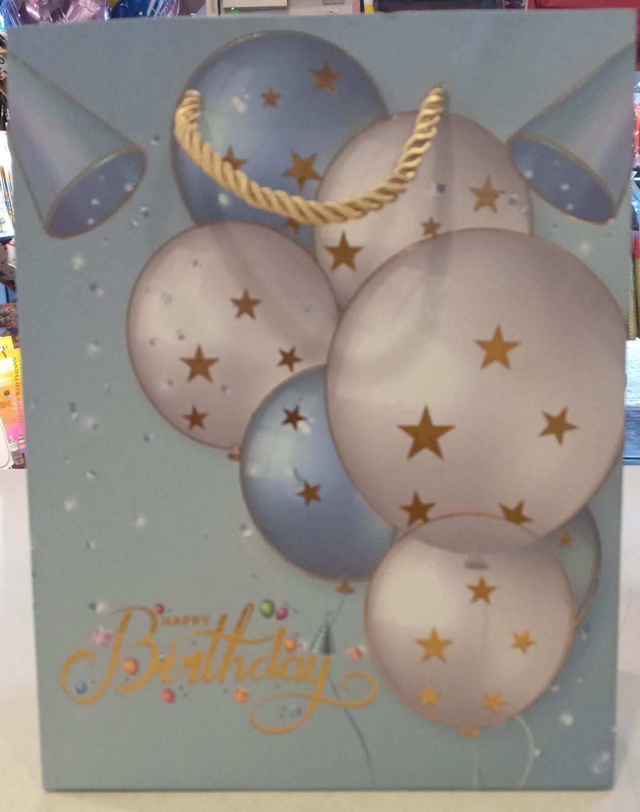 Happy Birthday Blue Star Small Gift Bag