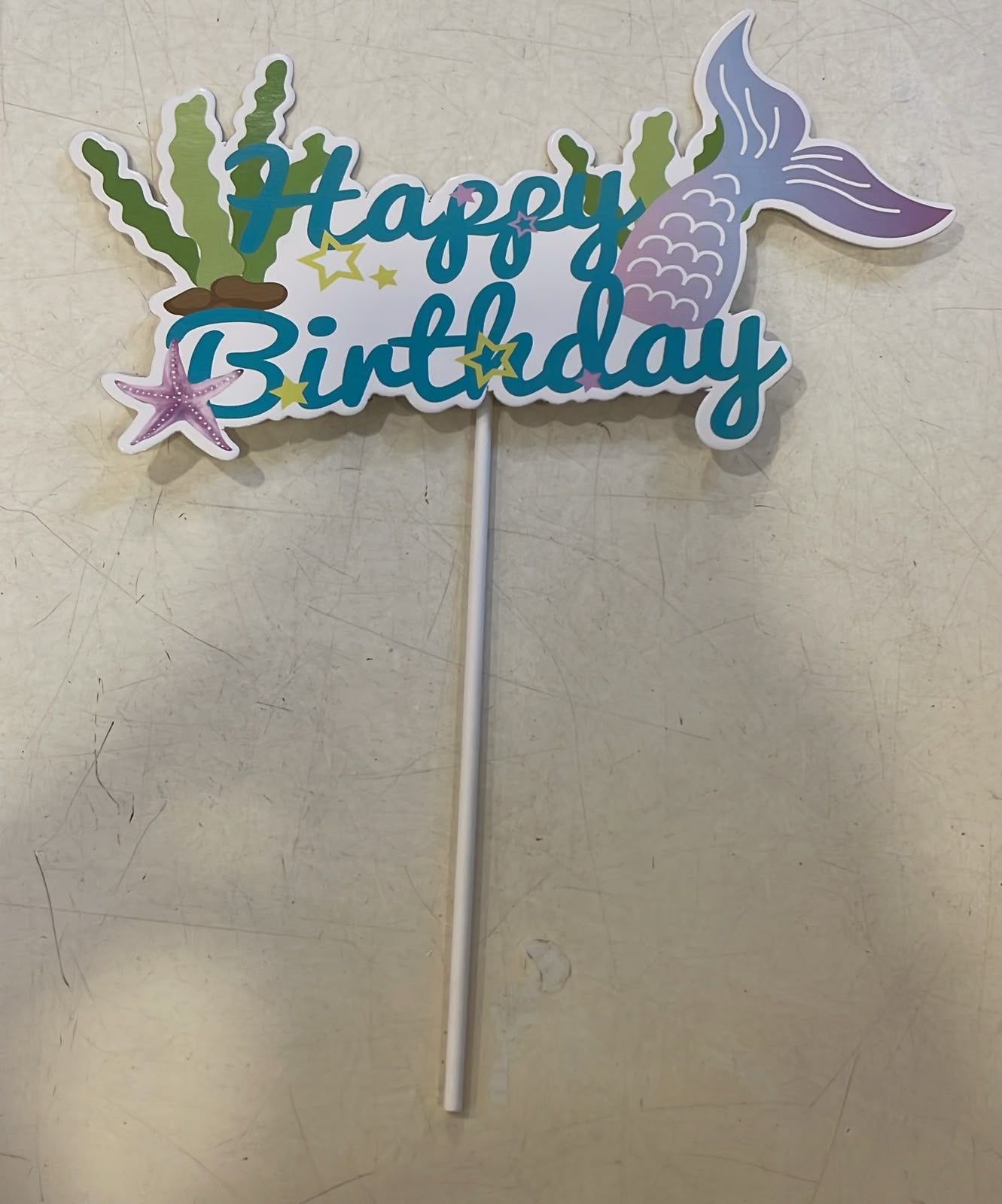 Mermaid Cake and Cupcake Toppers