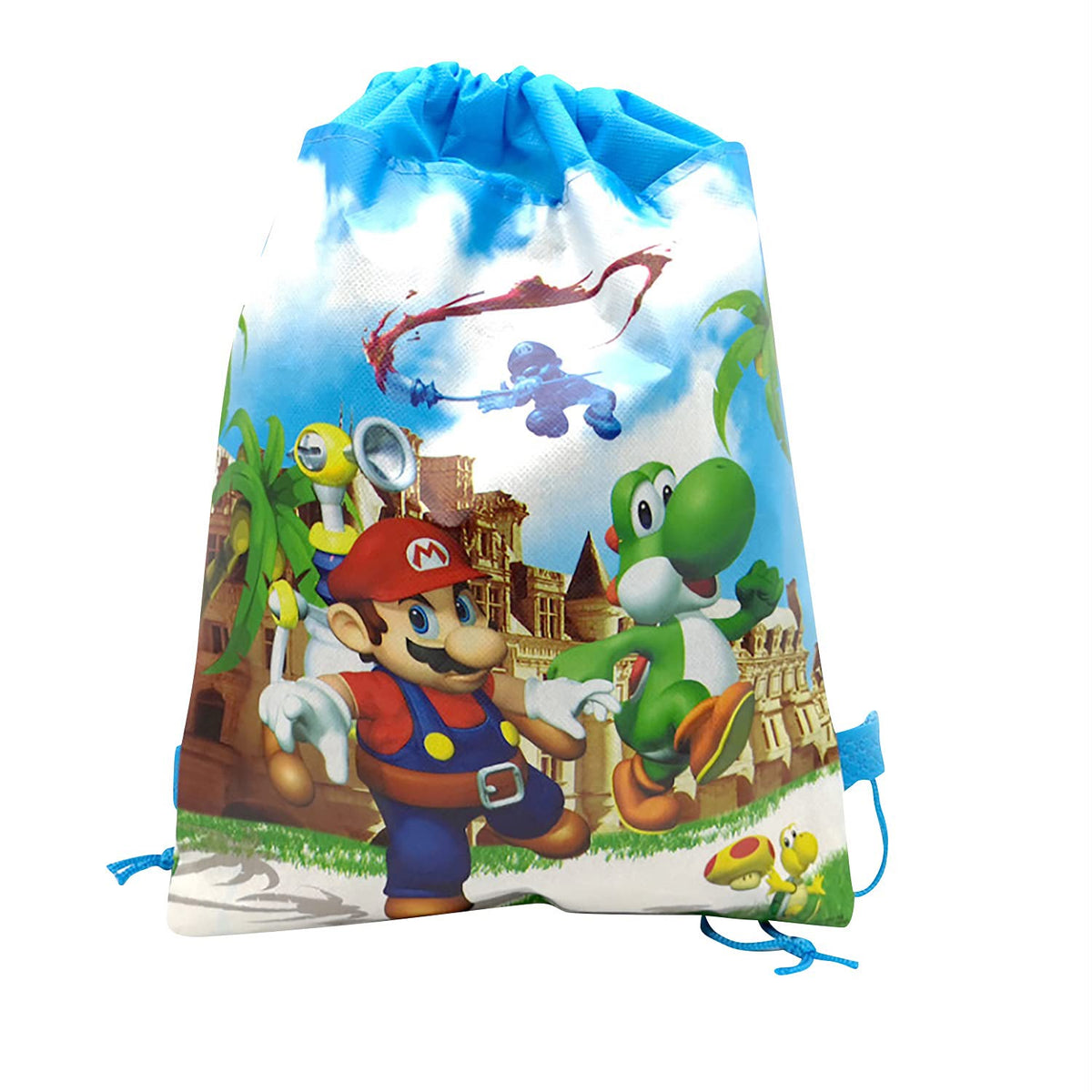 Mario and Yoshi Pull String Bag