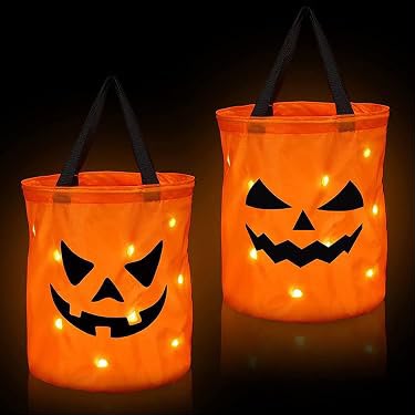 LED Light Halloween Candy Bags